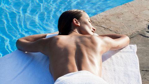 Image may contain Person and Sunbathing