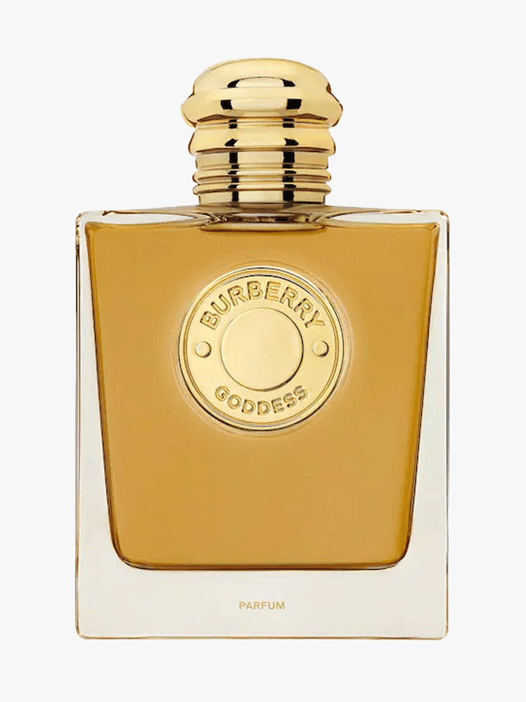 Burberry Goddess Parfum in branded component on a light gray background
