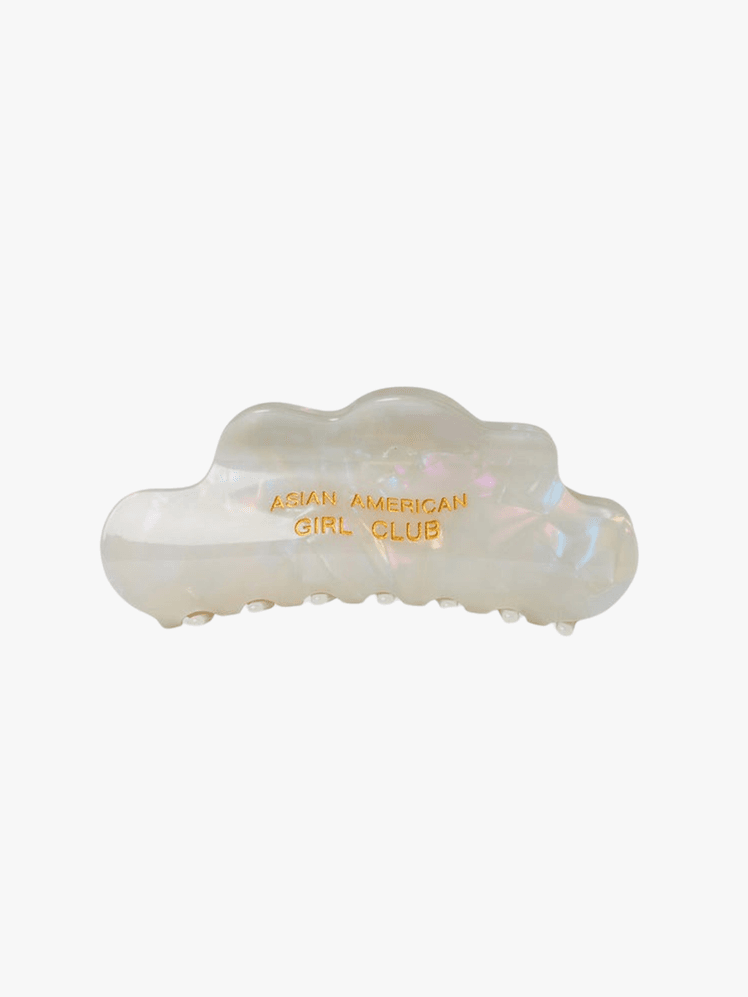 Chunks x AAGC Nimbus Claw Clip in an opal color on a grey background