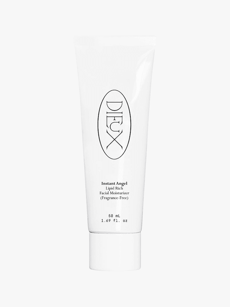 Dieux Instant Angel Moisturizer on a grey background