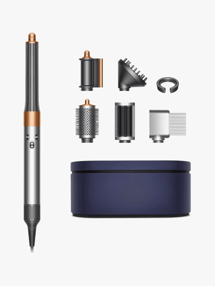 Dyson Airwrap MultiStyler Complete Long in branded component on a light gray background